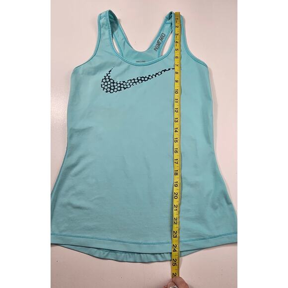 Nike pro womens small racer back performance running yoga gym tank center swoosh - Picture 6 of 7